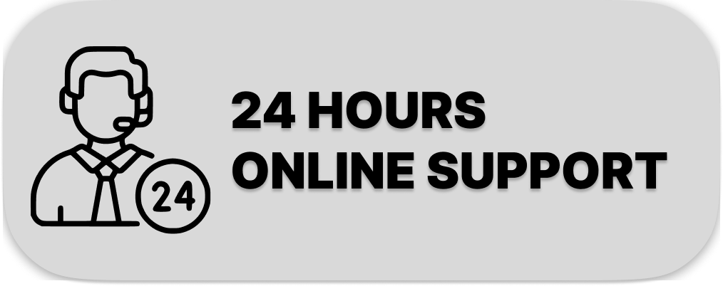 24 hours online support for customers